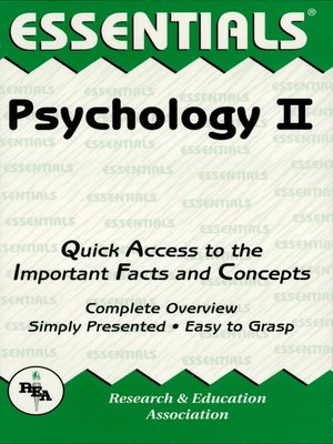 cover image of Psychology II Essentials